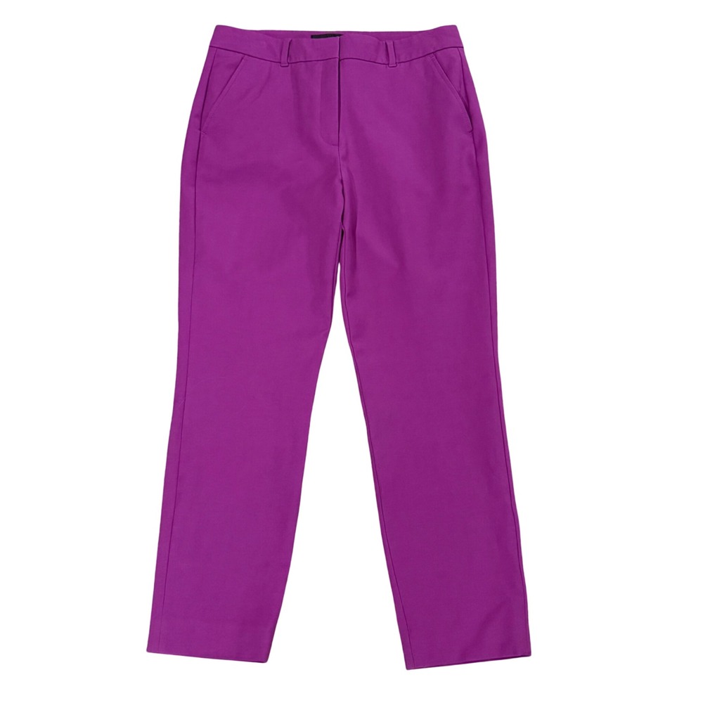 White House Black Market Magenta Straight Leg Dress Pants Purple Pink Size 8